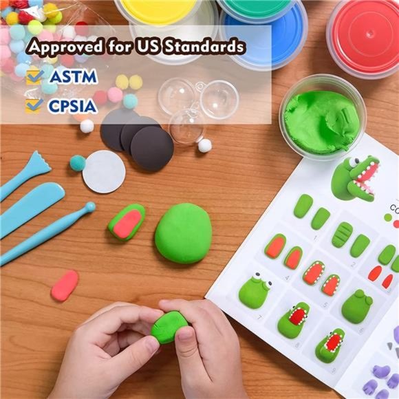 Air Dry Clay Kit, Refrigerator Magnets with Modeling Clay for Boys & Girls - Picture 6 of 6